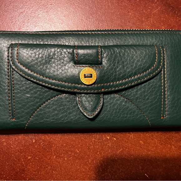 Cole Haan Dark Green Leather Wallet - Picture 1 of 6